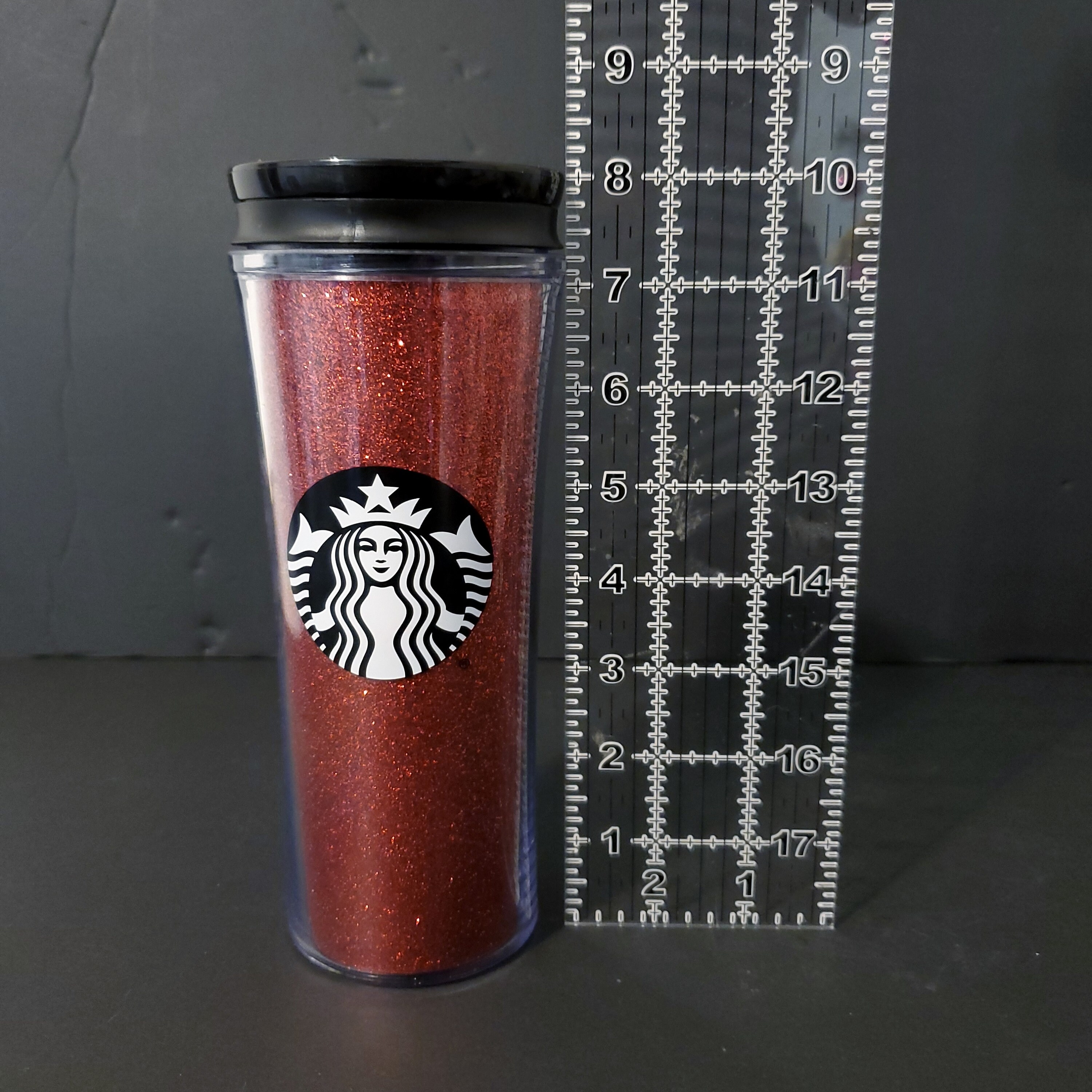 Starbucks Holiday Red Glitter Tumbler 16 Ounce