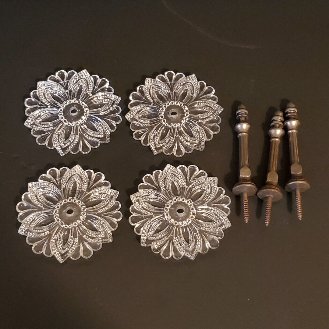 Crystal Curtain Holdbacks With Solid Brass Mounting Stem Etsy