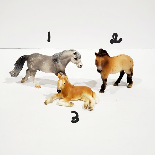 Schleich Horses You Choose Riding pony Horse Toy Model 132, 13620 Horse Przewalski's,  13292 Baby Haflinger Colt 2004 Horse