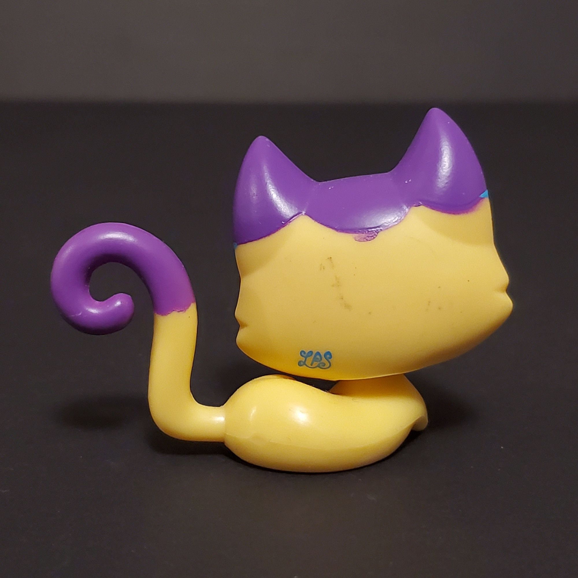 Littlest Pet Shop LPS Authentic Kitty Cat 3332 yellow Purple Etsy