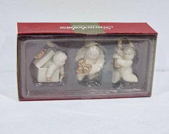 DEPT 56 Set 3 Snowbabies "Christmas Trimmings" Ornaments w/ Box