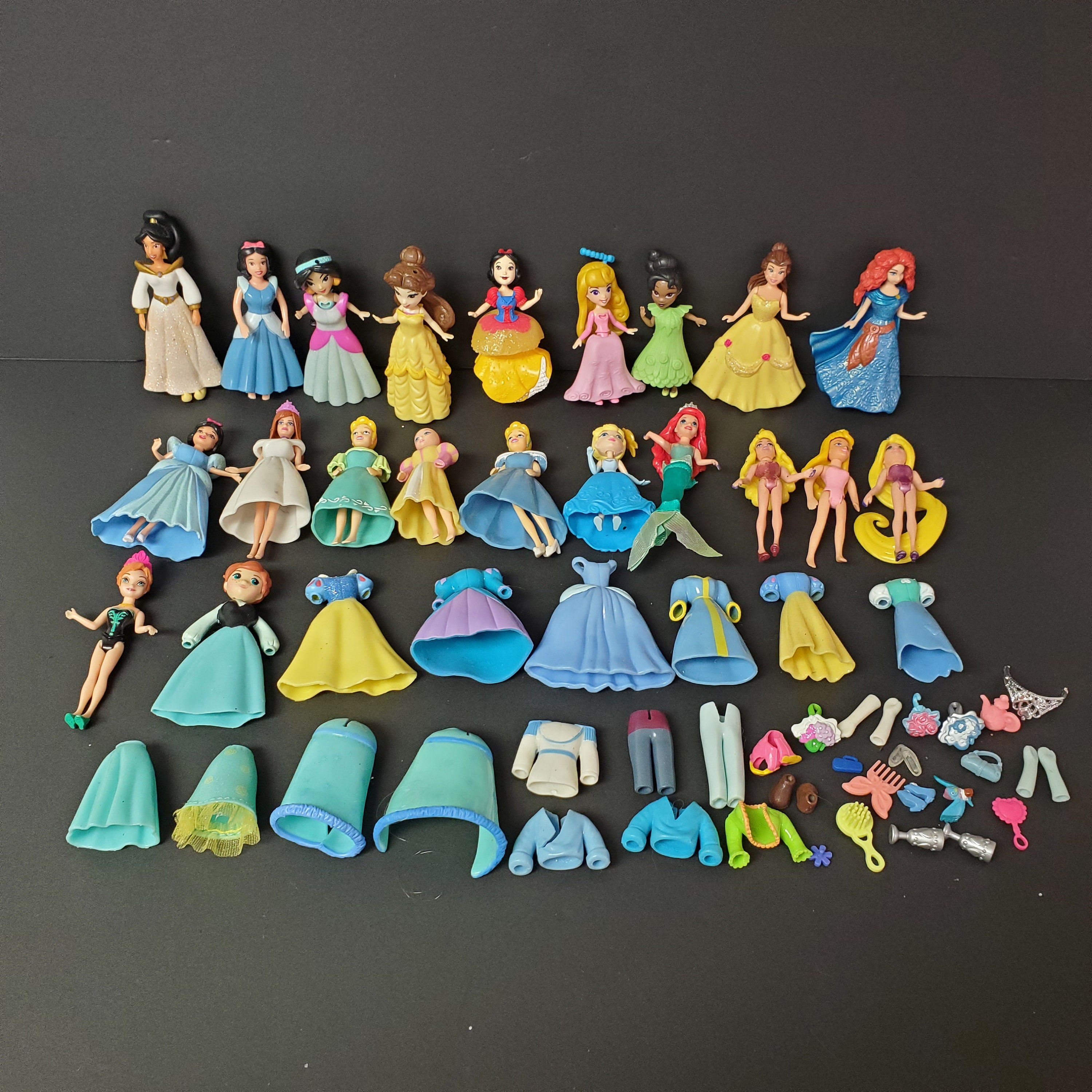 Disney Princess Polly pocket Dolls, clothes, accessories
