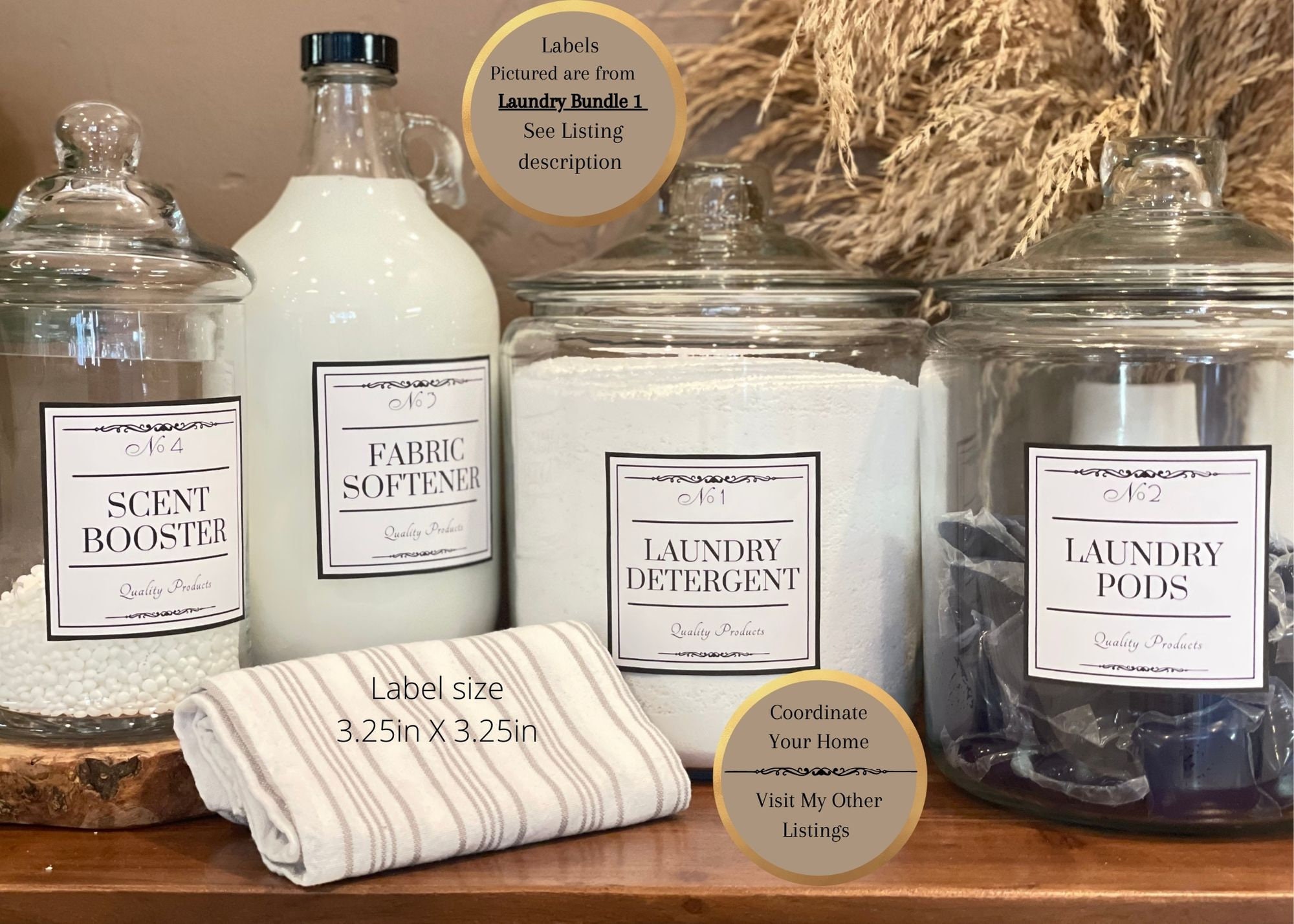 Laundry Labels for Jars 