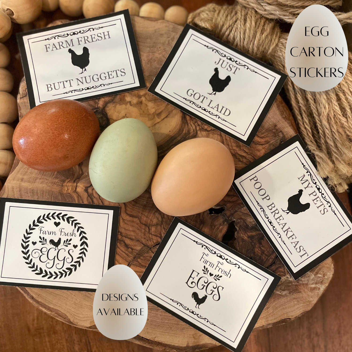 Egg Carton Label, Sticker, Farm Label, Chicken Coop, Hen Stickers, DIY ...