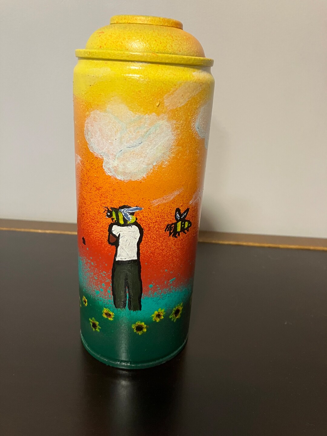 Flower Boy Spray Paint Can Art Etsy