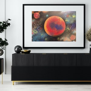 Galaxy spray paint art