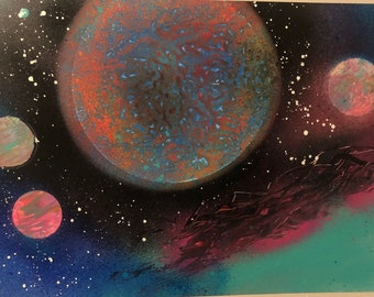 Spray paint Galaxy art