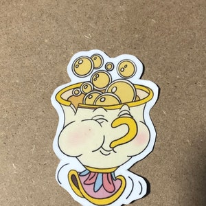 Beauty and the beast chip sticker
