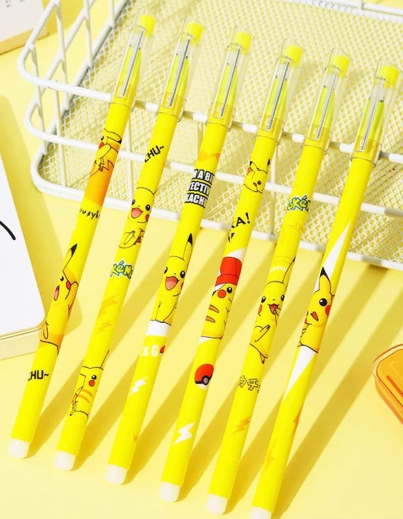 Pikachu Erasable Gel Ink Pen Etsy