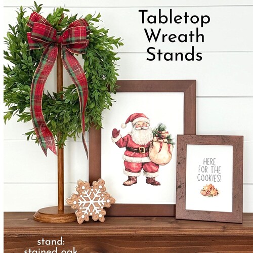 Versatile 21-inch Tabletop Wreath Stand: 4 Colors for Seasonal Home Decor & Holiday Display
