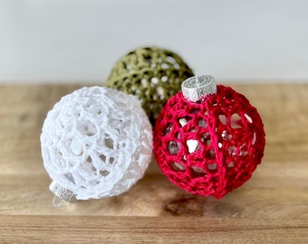 Handmade Christmas Ornaments, Set of 3 Zardosi Balls