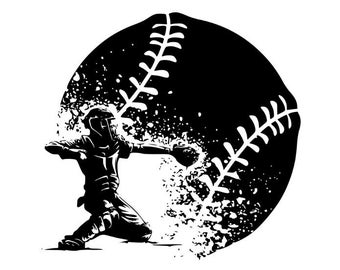 Baseball Catcher SVG - Catcher SVG - Baseball - Baseball SVG