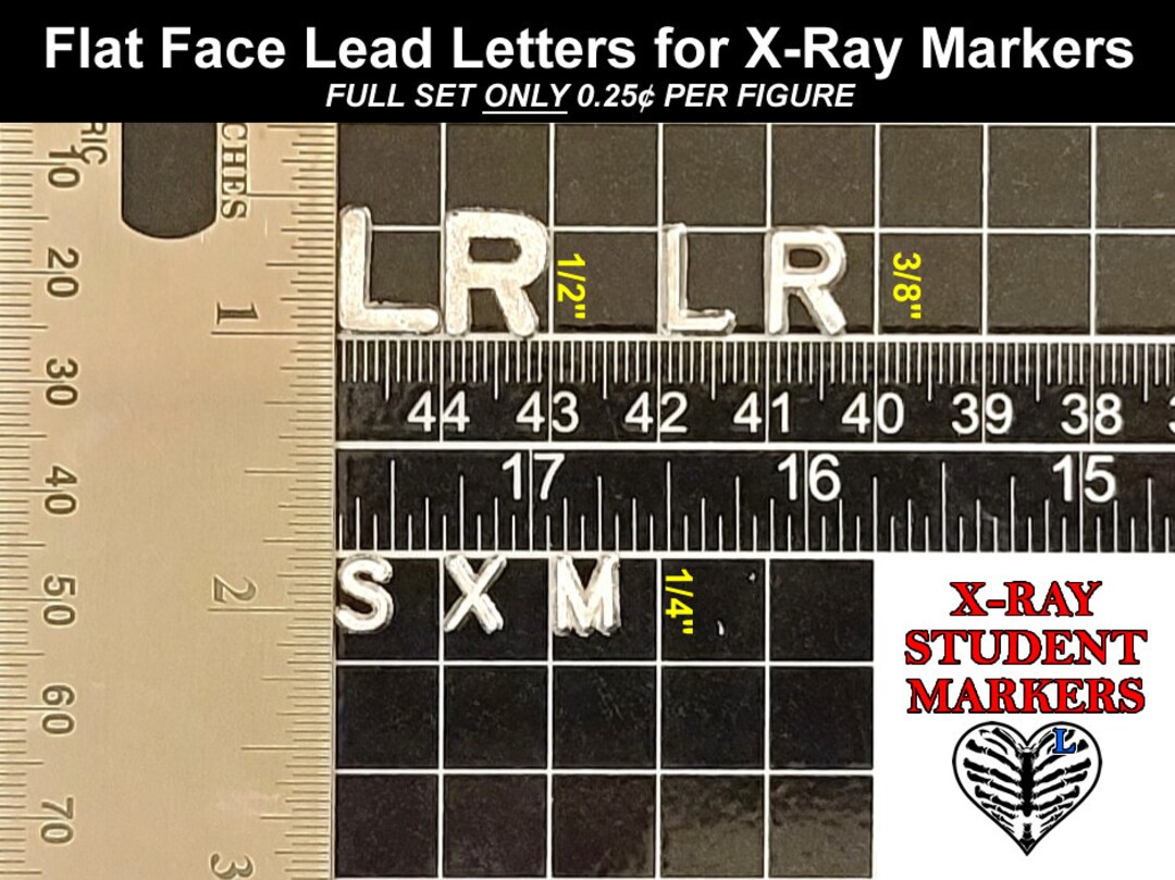 Xray Marker Lead Letters Etsy