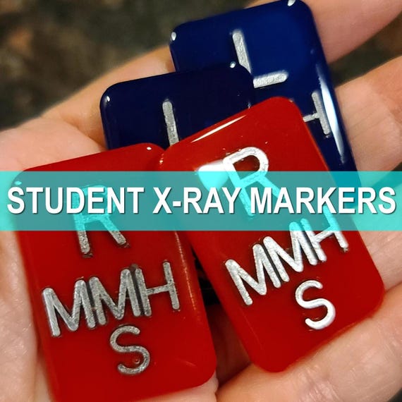 Student X-ray Markers * OFFICIAL * AFFORDABLE * School and hospital requirements in color and size w/ up to 6 Lead Letters and Numbers!