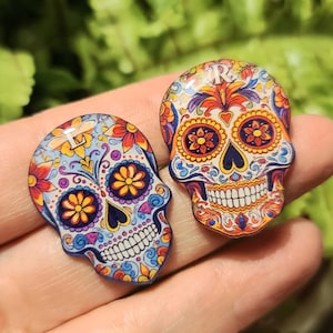 Colorful Sugar Skull X-Ray Markers – Vibrant Day of the Dead X-ray Markers for Radiologic Technologists