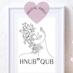DIGITAL PRINT Shining STAR-Hnub Qub | Digital Art | Digital Download | Digital Hmong Art | Hmong Art | Nspyre Printables