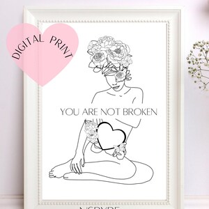 DIGITAL PRINT You Are Not BROKEN | Digital Art | Digital Download | Digital Hmong Art | Hmong Art | Nspyre Printables
