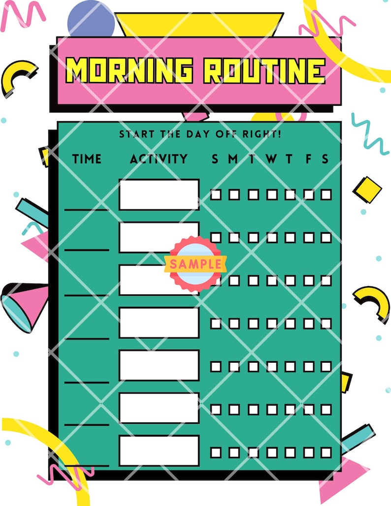 Morning Routine Evening Routine Editable Printable PDF Template Daily ...