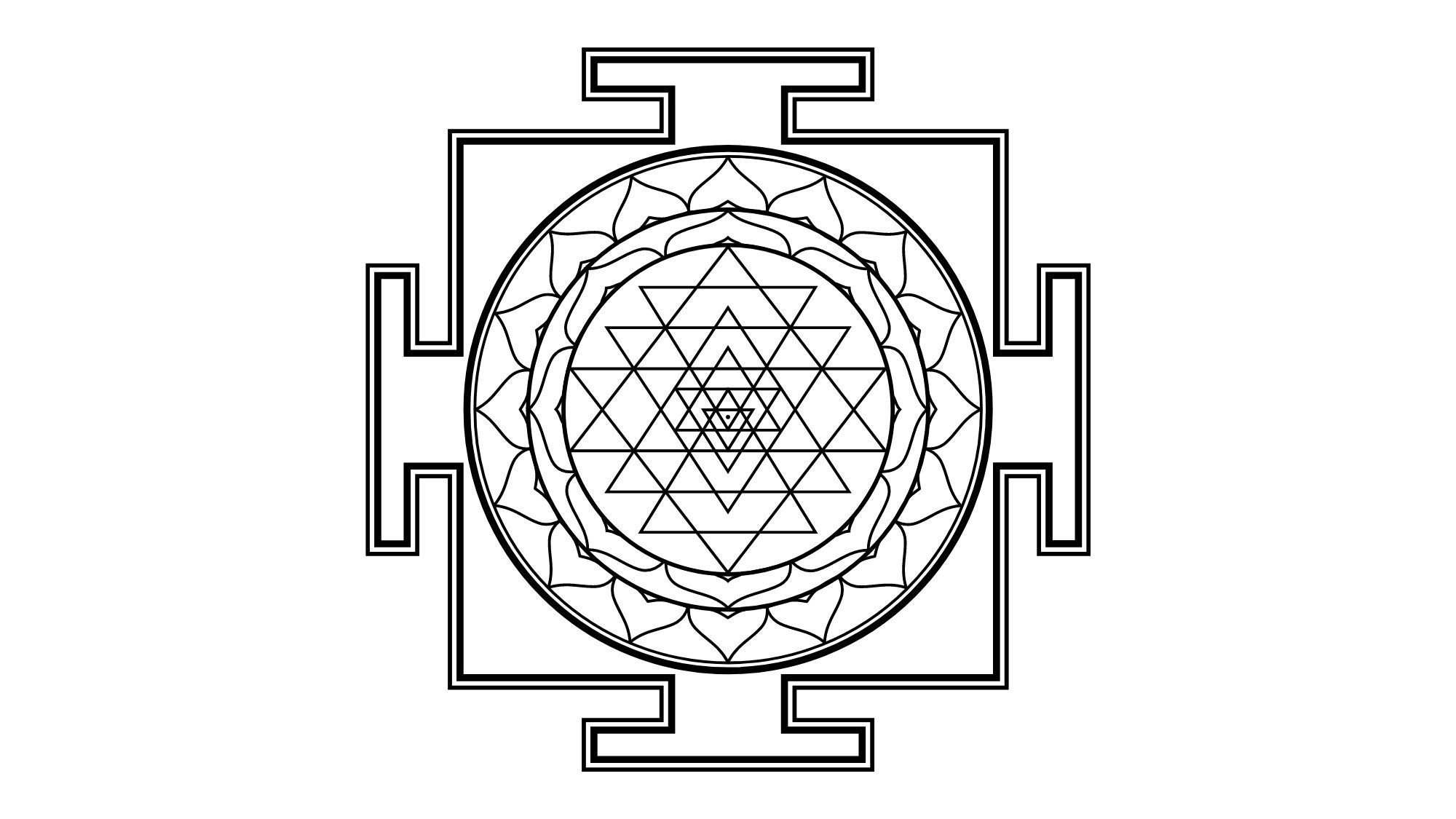 Sacred Geometry Sri Yantra SVG Set, Circle Pattern Clip Art EPS, Cricut, Silhouette Cut File ...