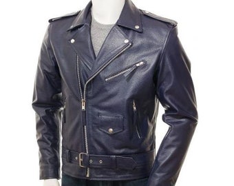 Adolfo Dominguez BURGUNDY Leather/Grey Shearling UNISEX Kimono Hoodie  Jacket 40