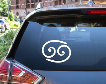 Cancer Zodiac Car Decal: Waterproof Astrology Sticker