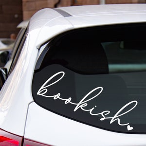 Bookish Vinyl Car Decal // Waterproof Sticker Gift for Book Lover