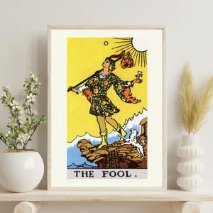 The Fool Tarot Card Wall Decor Art Print // Witchy Dorm Decor