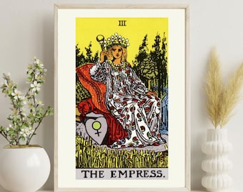 The Empress Tarot Card Art Print: Rider-Waite Deck, Witchy Decor