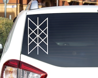 Web of Wyrd Vinyl Car Decal // Norse Viking Waterproof Sticker for Window