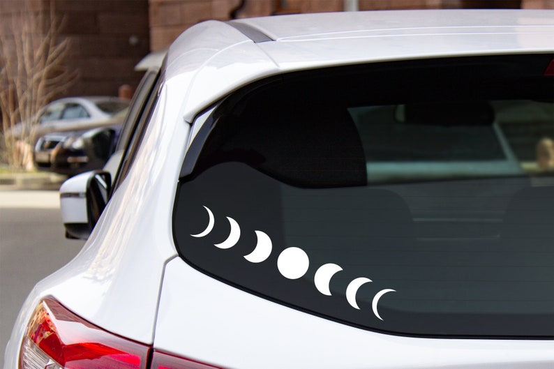 Phases of the Moon Vinyl Car Decal // Celestial Lunar Phase Waterproof ...
