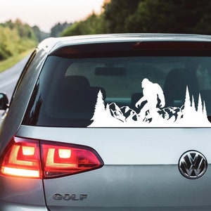Bigfoot Vinyl Car Decal // Cryptid Waterproof Outdoor Sticker