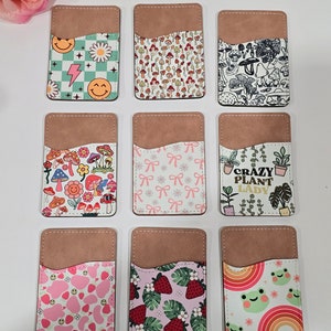 Phone Card Holder | Trendy Phone Wallet Card Holder | Phone Stick On Boho Card Holder | Free Shipping