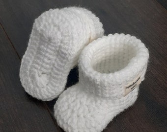 Crochet Baby Booties 3-6 Months Handmade