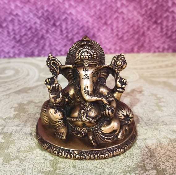 Ganesha Brass Statue 4 Ganpati Idol Lord Ganesh With | Etsy