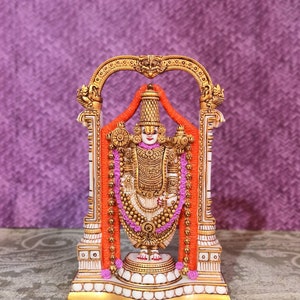 8&quot; Tirupati Balaji Statue: Handmade Shree Venkateswara Idol