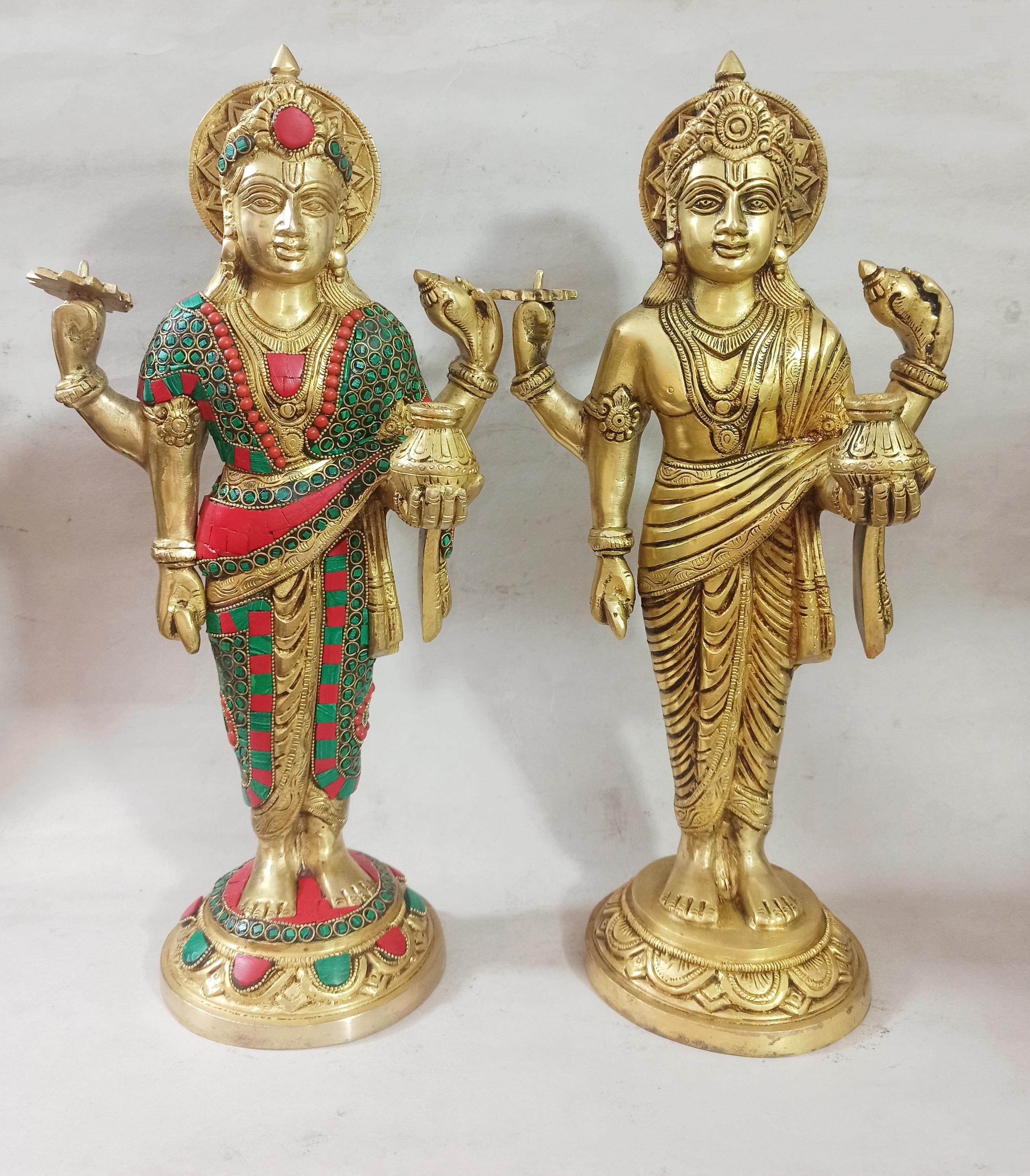 15 インチ真鍮ダンヴァンタリ像: ヒンドゥー教の医学の神 - Etsy 日本