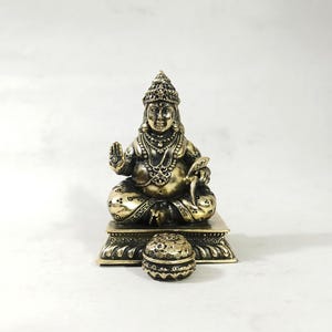 3&quot; Brass Kuber Maharaj Statue , Hindu God of Wealth & Success, Hindu God Idol, Handcrafted Kuber idol, Kuber Statue Money God, gift for all