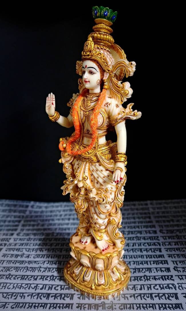 ラーダー・クリシュナ像：15インチの神聖な夫婦像、お祭りの贈り物