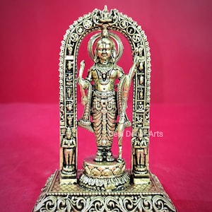 Brass Ram Lala Statue: Ayodhya Lord Rama Figurine (4 Inch)