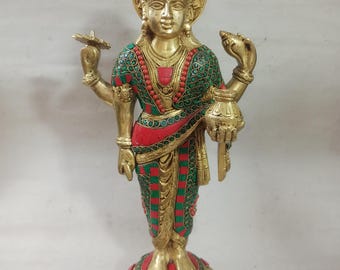15 インチ真鍮ダンヴァンタリ像: ヒンドゥー教の医学の神 - Etsy 日本