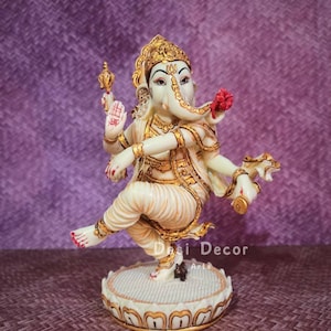 8&quot; Dancing Ganesha | Lord Ganesha | Good luck God | Home Decor Idol | | Elephant Head God | Hindu God | Lord Ganpati | New Beginnings | Gift