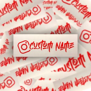 Graffiti Custom Instagram Username Car Sticker, IG username Sticker, Graffiti style sticker,  Personalized Instagram Sticker.