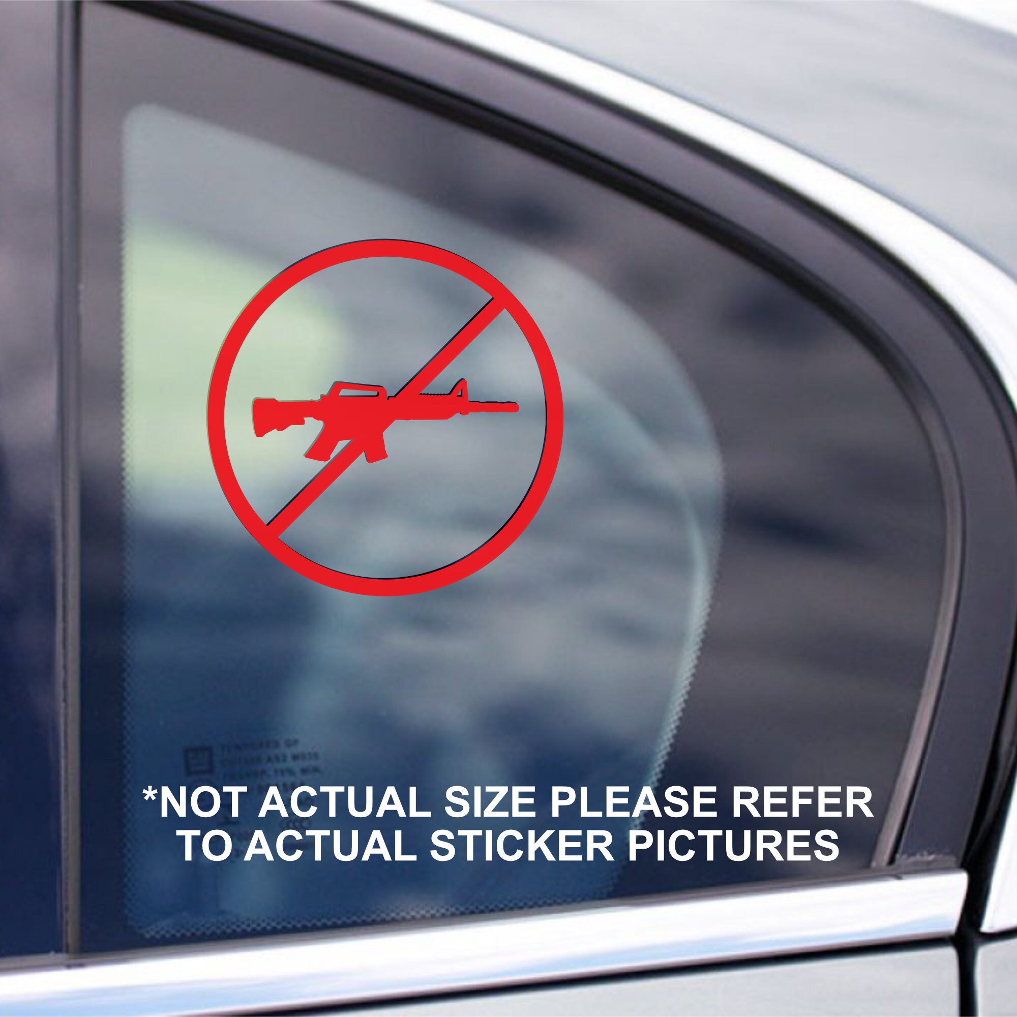 Weapons Ban Sticker Ban Assault Rifle Icon Sticker Gun Control Decal for Cars - Etsy