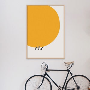 We Can Move The Sun Together Premium Matte Paper Poster, Collage Wall Art, Archive Paper Sun Art Print image 2