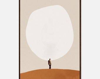 'Overthinking' - Premium Matte Paper Holzgerahmtes Poster