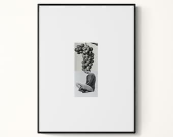 Wine on my mind - Museum-Quality Matte Poster, Collage Wall Art, Archive Paper Art Print