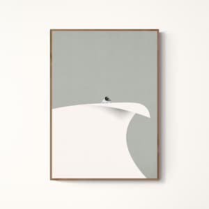Pronti a voltare pagina - Poster opaco di qualità museale, collage da parete, stampa artistica Japandi su carta d'archivio