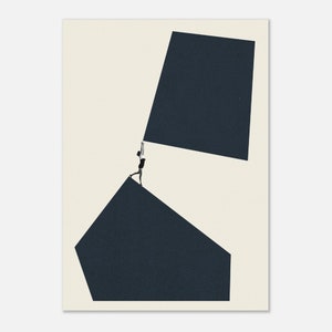 Reaching higher - Museum-Quality Matte Poster, Collage Wall Art, Archive Paper Japandi Art Print