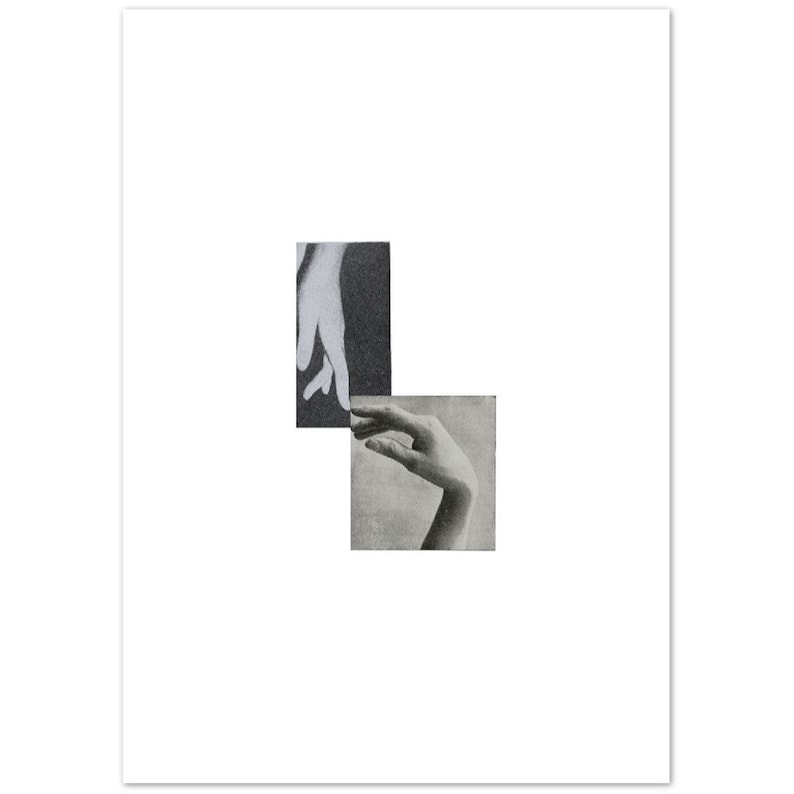 Gentle touch - Museum-Quality Matte Poster, Collage Wall Art, Archive Paper Art Print A2 (42 x 59.4  cm)