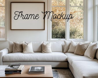 Horizontal Frame Mockup PSD: 4x5 Ratio, Styled Interior